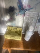 Camping items ( dish drainer , foldable storage & stainless steel bottle) 