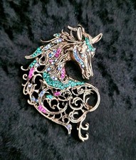 Unicorn Horse Head Brooch