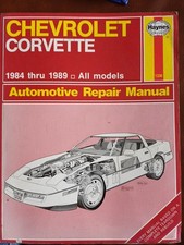 CHEVROLET CORVETTE HAYNES MANUAL 1984 to 1989