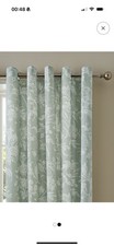 Laura Ashley Sage Lloyd Blackout Eyelet Curtains , 88 ins wide x 90 ins long