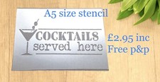 A5 cocktails stencil for