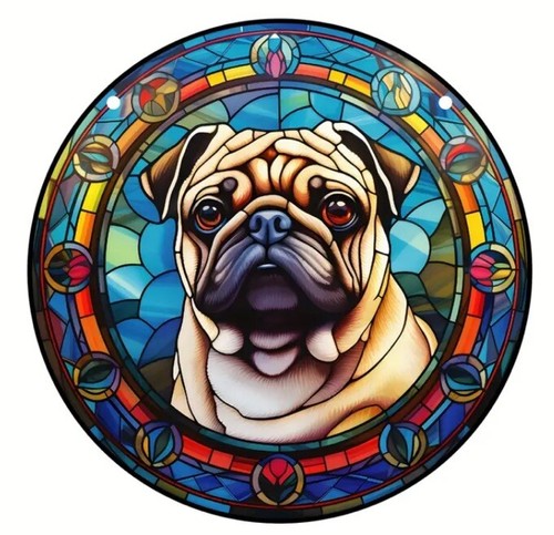 Pug dog lover suncatcher - lover,