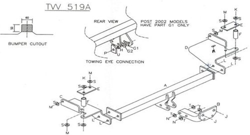 Towtrust fixed flange - fixed,