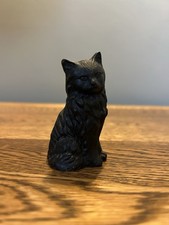 Antique Coal Cat Sculpture