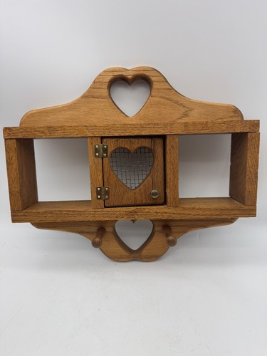 Vtg rustic wood hearts - rustic,