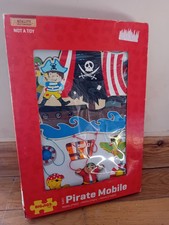 CHILDS MOBILE...WOOD...PIRATE...CEILING HANGING...WOOD...MOBILE..NAUTICAL