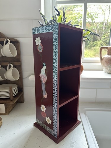Vintage red wooden tier mini - vintage, 3