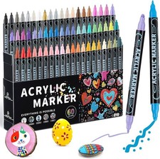60 Dual Tip Acrylic Paint Pens