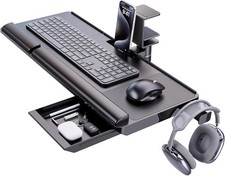 [Read Description]Klearlook Ergonomic Tilt Keyboard Tray Under Desk w/ 360° Rota