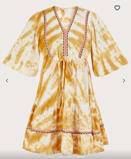 Monsoon White Mustard Tie Dye