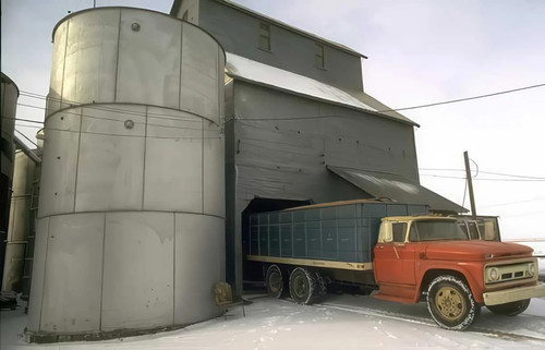 Grain silo truck photo - truck, a4