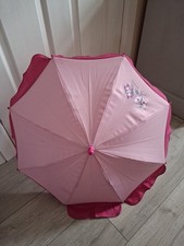 Toys R Us Pink Butterfly Umbrella Parasol Buggy Pushchair Stroller Pram Vintage