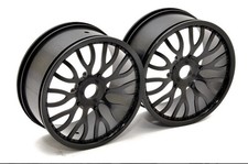 1:8 Buggy & Touring Car Wheels Black 1pr HOBAO HYPER GTB 90070B 