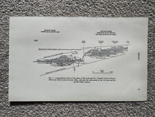 Longitudinal Section of Levant Mine and Geevor Mine- Vintage Mining Print - 1956