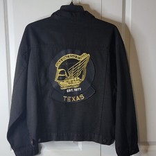 Blk Denim Biker Jacket Men's