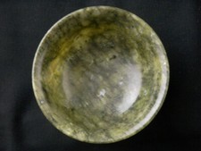 4.7 Inches Hand Made Chinese Natural Green Jade Bowl !!!!!