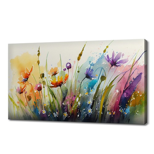 Meadow colourful flowers - flowers, wall