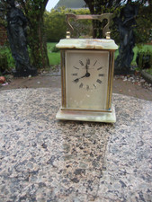 Vintage circa 1970s Imperial onyx quartz carriage clock-