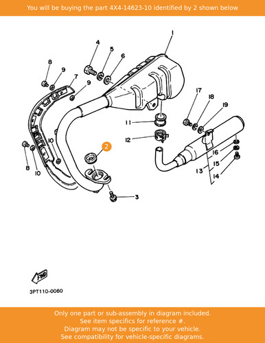 Yamaha gasket exhaust - gasket,, pipe
