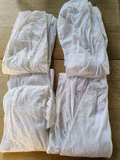 John Lewis ANYDAY 4 X  Cotton Fitted Cot Sheet 60 x 120cm White.