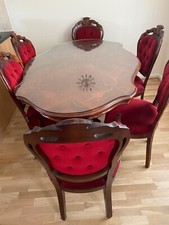 beautiful Italian hardwood Dining Table & 6 Chairs in Good Condition