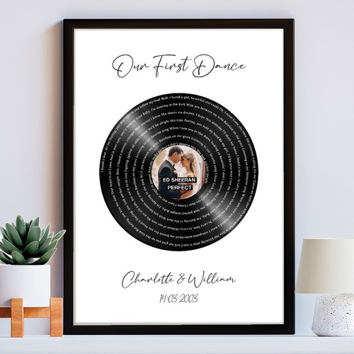 Photo vinyl song - lyric, print