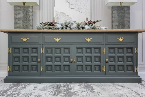 Vintage antique oak sideboard - oak,