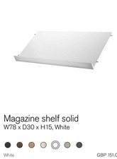 String Shelving System Magazine Shelf - White - New other 78 X 30cm. RRP £151