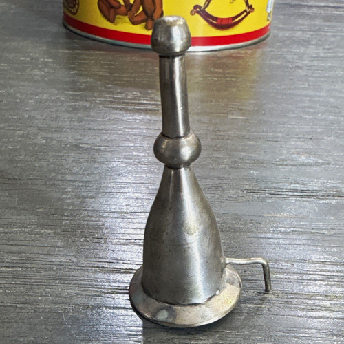 Vintage miniature metal candle - miniature,