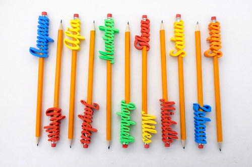 Personalised pencil toppers - personalised,