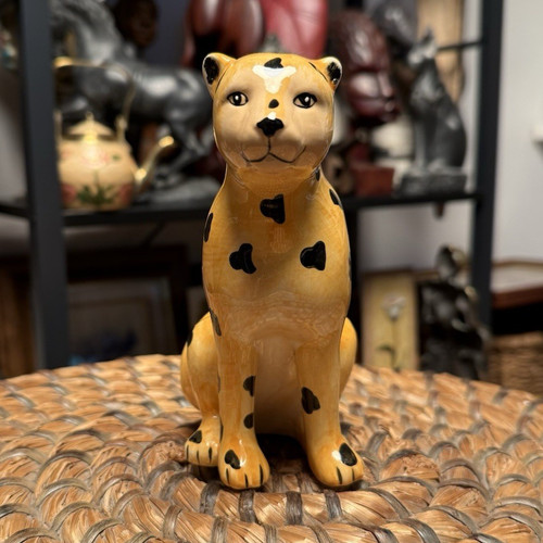 Ceramic cheetah leopard - ceramic,