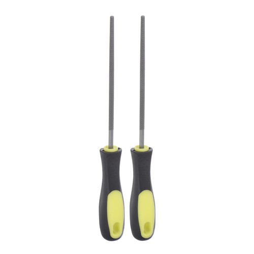 2pcs round file - 6", carbon