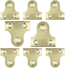 10x Brass Picture Hanging Plates | Frame Mirror Fixing Brackets | Wall Mount