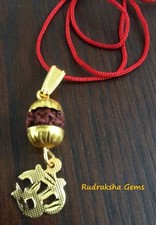 RUDRAKSHA RUDRAKSH 5 MUKHI COLLECTOR QUALITY BEAD PENDANT HINDU YOGA PRAYER RARE