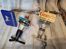 VINTAGE Grants Whisky and White Horse measures with SHELF OPTIC BRACKET MANCAVE