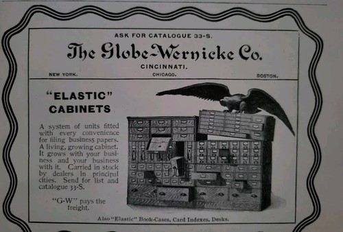 1901 globe wernicke - wernicke, elastic
