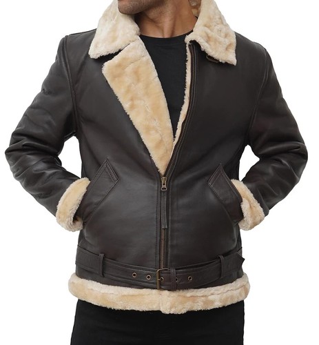 Mens real leather dark brown - real,