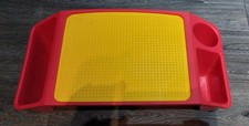 Wilko Blox Lap Tray Building Table Storage Lego Red Yellow Toys Pre School