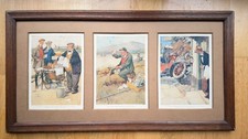 Vintage triptych cartoon print