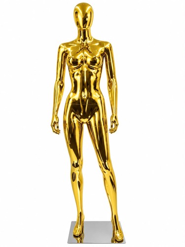 Female plastic gold mannequin - female,