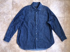 Brioni Denim Long Sleeve Shirt