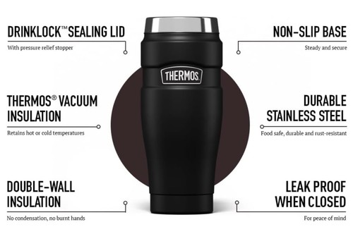Thermos stainless king travel - stainless,