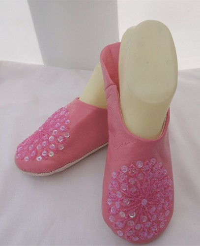 Moroccan rose pink leather - moroccan,