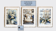Wall Art, Blue, Boho, French