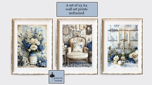 Wall art blue boho - blue,, boho,