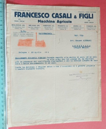 Bologna 1924 francesco casali - bologna,