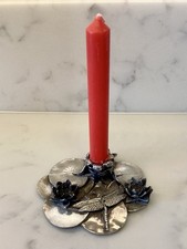 Silver Scenes, Silver Plated, Candle Holder, Made In Wales, 8cm x 8cm x 1.5cm