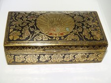Antique brass Peacock box with