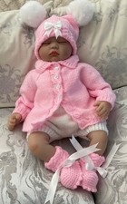 hand knitted baby girl pink 5