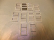 10 x LEGO White Window 1 x 4 x